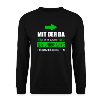 Petersilienhochzeit Petersilien Hochzeit Ehemann - Unisex Pullover - Schwarz - Vorne - Alina (178cm) & Michal (187cm)