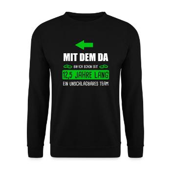 Petersilienhochzeit Petersilien Hochzeit Ehefrau - Unisex Pullover - Schwarz - Vorne - Alina (178cm) & Michal (187cm)