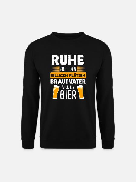 Brautvater Braut Vater Hochzeit Geschenk - Unisex Pullover - Schwarz