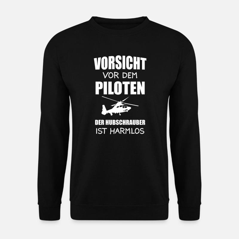 Hubschrauber Helikopter Pilot Geschenk - Unisex Pullover - Schwarz