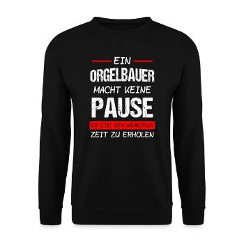 Orgelbauer Orgelbau Orgel Geschenk - Unisex Pullover - Schwarz - Vorne - Alina (178cm) & Michal (187cm)