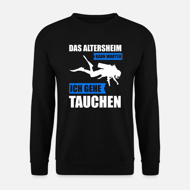 Tauchen Taucher Taucherin Geschenk - Unisex Pullover - Schwarz