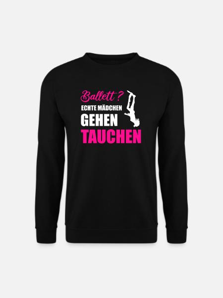 Tauchen Frauen Taucher Taucherin Geschenk - Unisex Pullover - Schwarz