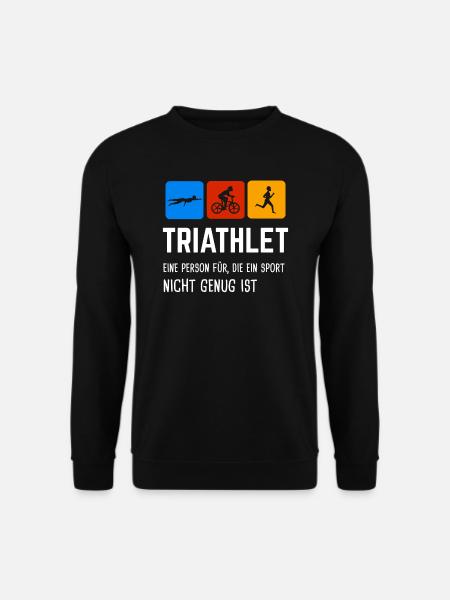 Triathlon Triathlet Triathleten Geschenk - Unisex Pullover - Schwarz