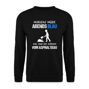 Asphaltbauer Asphaltierer Straßenbauer Geschenk - Unisex Pullover - Schwarz - Vorne - Alina (178cm) & Michal (187cm)