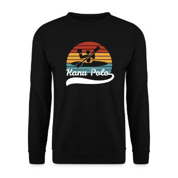 Kanupolo Kanu Polo Kajak Geschenk - Unisex Pullover - Schwarz - Vorne - Alina (178cm) & Michal (187cm)
