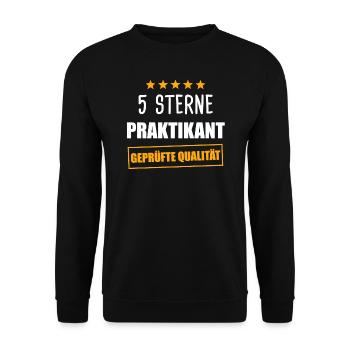 Praktikant Praktikum Praktikanten Geschenk - Unisex Pullover - Schwarz - Vorne - Alina (178cm) & Michal (187cm)