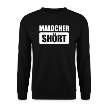 Malocher Shört Ruhrpott Ruhrgebiet Geschenk - Unisex Pullover - Schwarz - Vorne - Alina (178cm) & Michal (187cm)