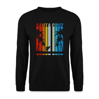 Cadeau de Santa Cruz en Californie en Californie - Sweat-shirt Unisexe - noir - Devant - Alina (178cm) & Michal (187cm)