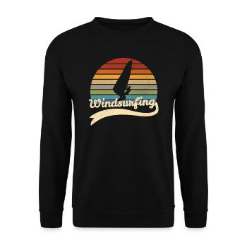 Windsurf Windsurfing Windsurfer gift - Unisex Sweatshirt - black - Front - Alina (178cm) & Michal (187cm)