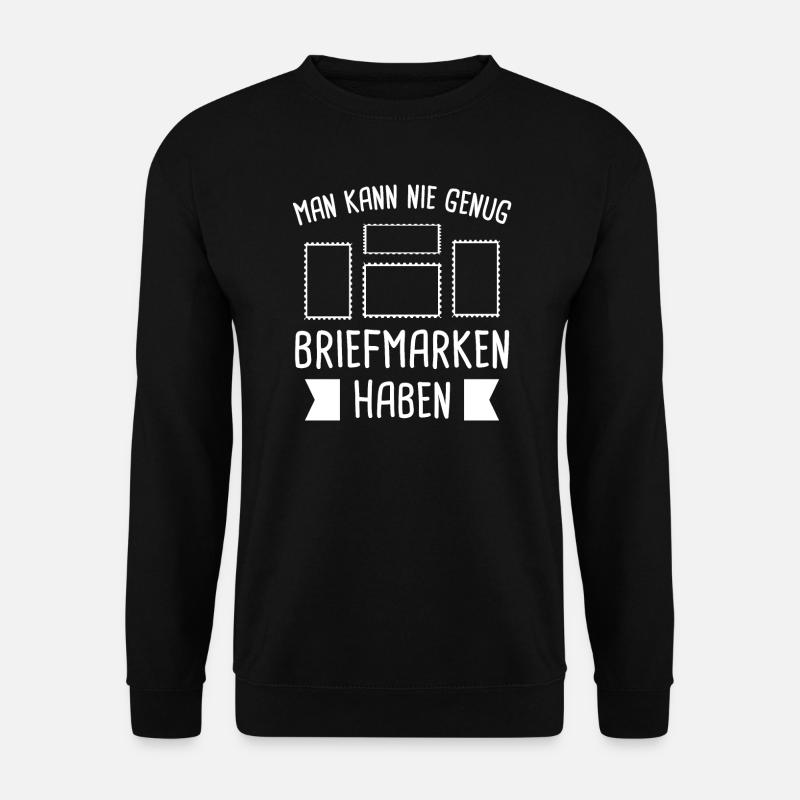 Briefmarke Briefmarken Sammler Geschenk - Unisex Pullover - Schwarz