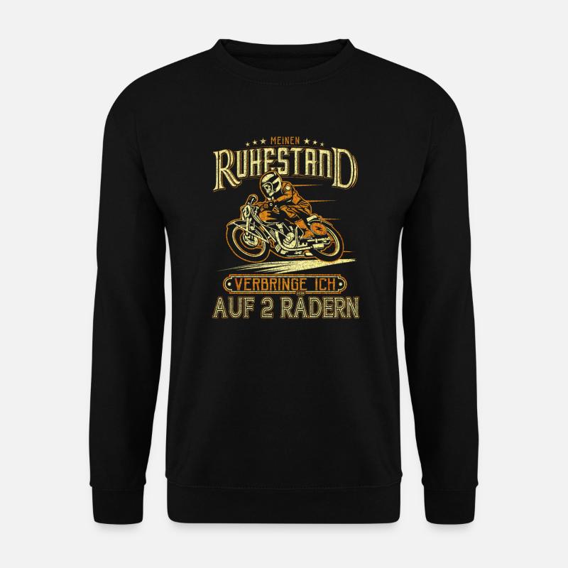 Motorrad Ruhestand auf 2 Rädern Rente Geschenk - Unisex Pullover - Schwarz