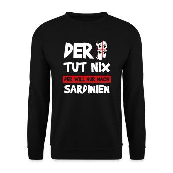 Sardinien Sardegna Italien Insel Geschenk - Unisex Pullover - Schwarz - Vorne - Alina (178cm) & Michal (187cm)