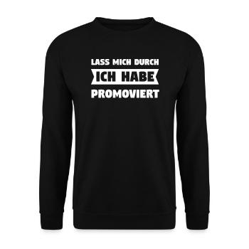 Doktor Doktortitel Doktorarbeit Geschenk - Unisex Pullover - Schwarz - Vorne - Alina (178cm) & Michal (187cm)