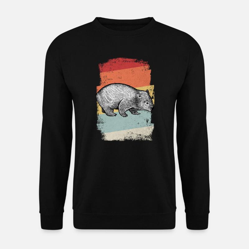 Wombat Wombats Tier Geschenk - Unisex Pullover - Schwarz