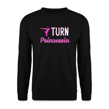 Turnen Kunstturnen Bodenturnen Geschenk - Unisex Pullover - Schwarz - Vorne - Alina (178cm) & Michal (187cm)