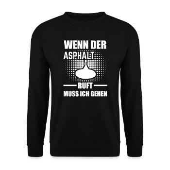 Stockschießen Stockschütze Stocksport Geschenk - Unisex Pullover - Schwarz - Vorne - Alina (178cm) & Michal (187cm)
