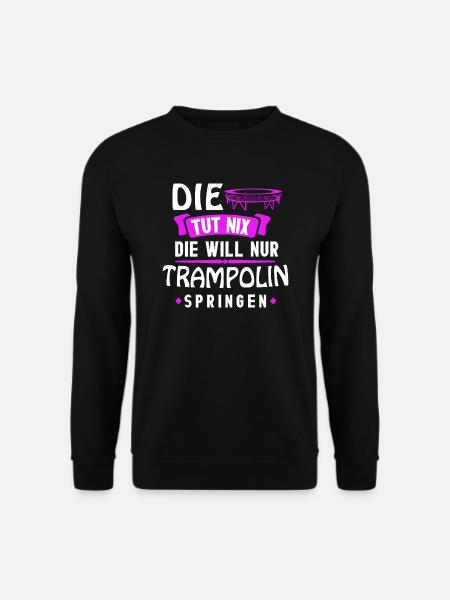 Trampolin Trampolinspringer Springen Geschenk - Unisex Pullover - Schwarz