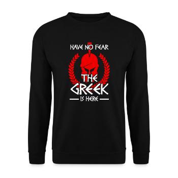 Guerrier Sparta Spartan Grèce cadeau - Sweat-shirt Unisexe - noir - Devant - Alina (178cm) & Michal (187cm)