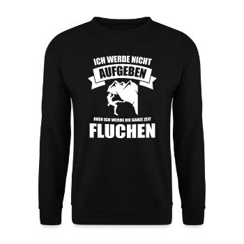 Klettern Kletterer Bouldern Geschenk - Unisex Pullover - Schwarz - Vorne - Alina (178cm) & Michal (187cm)