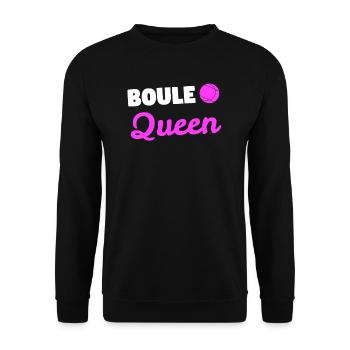Boule Queen Boules joueur bocce cadeau - Sweat-shirt Unisexe - noir - Devant - Alina (178cm) & Michal (187cm)