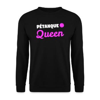 Petanque Queen petanque boules gift - Unisex Sweatshirt - black - Front - Alina (178cm) & Michal (187cm)