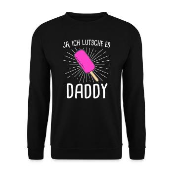 BDSM Girl Fetisch Submissive Geschenk - Unisex Pullover - Schwarz - Vorne - Alina (178cm) & Michal (187cm)
