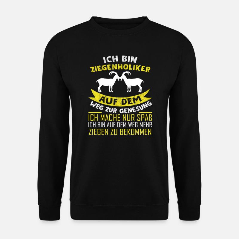 Ziege Ziegen Ziegenbock Geschenk - Unisex Pullover - Schwarz