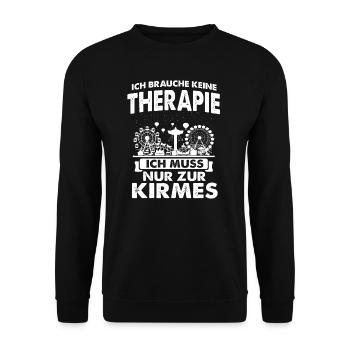 Kirmes Schausteller Kerwa Geschenk - Unisex Pullover - Schwarz - Vorne - Alina (178cm) & Michal (187cm)
