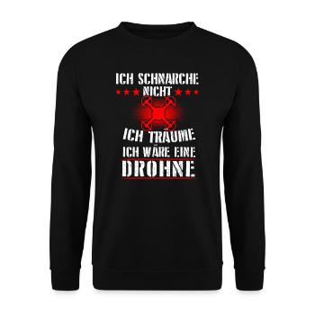 Drohne Drohnen Quadcopter Geschenk - Unisex Pullover - Schwarz - Vorne - Alina (178cm) & Michal (187cm)