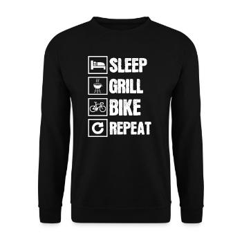 Cadeau de grillades à vélo - Sweat-shirt Unisexe - noir - Devant - Alina (178cm) & Michal (187cm)