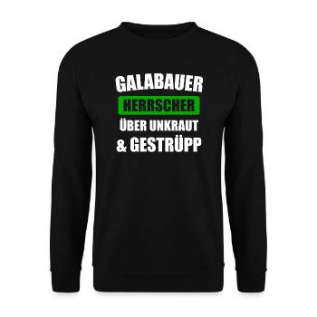 Galabauer Galabau Landschaftsgärtner Geschenk - Unisex Pullover - Schwarz - Vorne - Alina (178cm) & Michal (187cm)