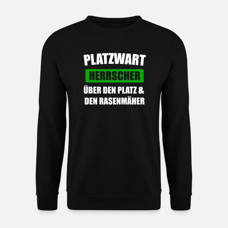 Platzwart Greenkeeper Fußballplatz Geschenk - Unisex Pullover - Schwarz