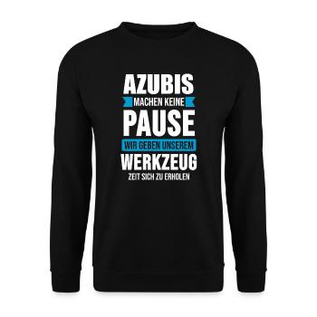 Azubi 2020 Lehrling Auszubildender Geschenk - Unisex Pullover - Schwarz - Vorne - Alina (178cm) & Michal (187cm)