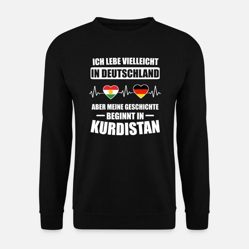 Kurdistan Deutschland Kurde Kurdisch Geschenk - Unisex Pullover - Schwarz