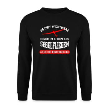 Segelfliegen Segelflieger Segelflug Pilot Geschenk - Unisex Pullover - Schwarz - Vorne - Alina (178cm) & Michal (187cm)