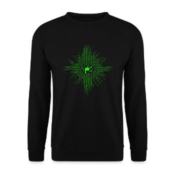 Mainboard Motherboard Schaltkreis CPU Nerd - Unisex Pullover - Schwarz - Vorne - Alina (178cm) & Michal (187cm)
