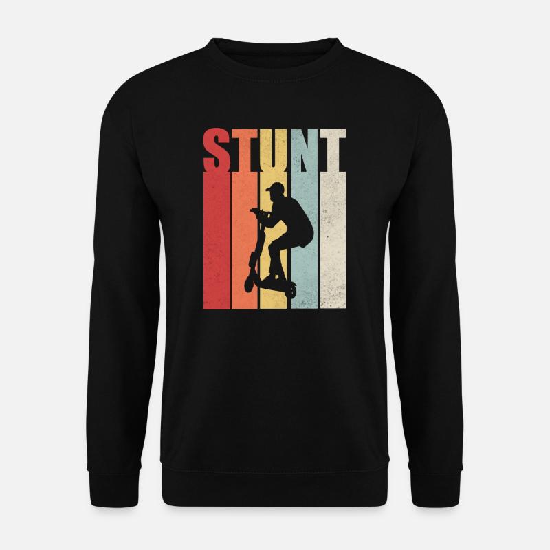 Stunt Scooter Roller Rollerfahrer Geschenk - Unisex Pullover - Schwarz