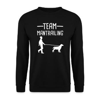 Mantrailing Mantrailer chien cadeau - Sweat-shirt Unisexe - noir - Devant - Alina (178cm) & Michal (187cm)