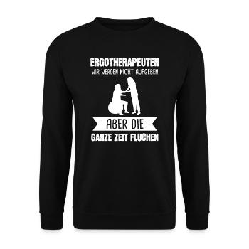 Ergotherapie Ergotherapeut Ergotherapeuten - Unisex Pullover - Schwarz - Vorne - Alina (178cm) & Michal (187cm)