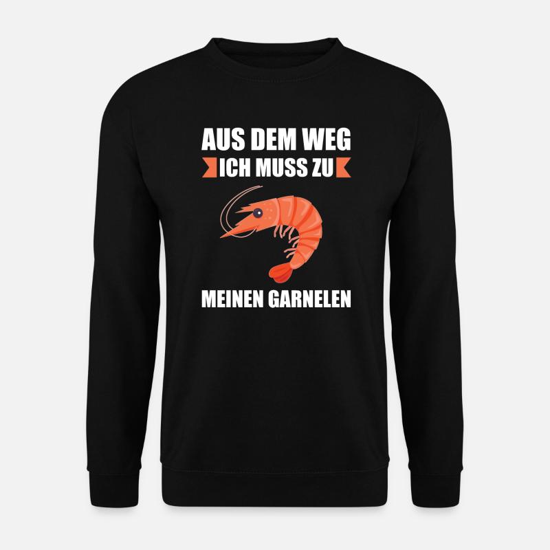 Garnele Garnelen Shrimp Meerestiere Geschenk - Unisex Pullover - Schwarz