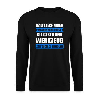 Kältetechniker Kältetechnik Kälteanlagenbau - Unisex Pullover - Schwarz - Vorne - Alina (178cm) & Michal (187cm)