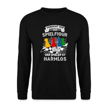 Brettspiel Würfel Brettspiele Nerd Geek Geschenk - Unisex Pullover - Schwarz - Vorne - Alina (178cm) & Michal (187cm)