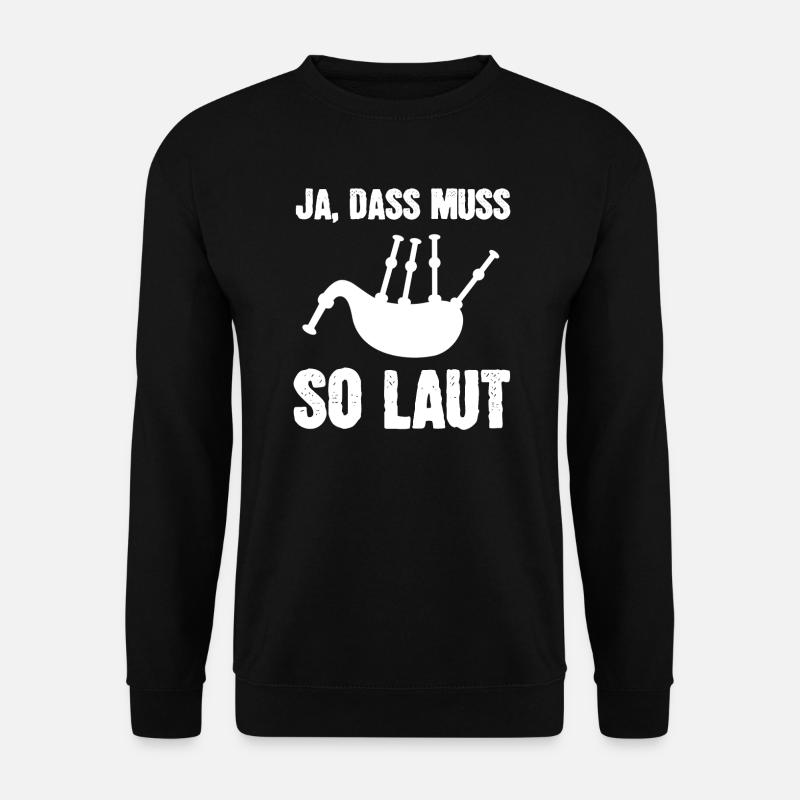 Dudelsack Schottland Dudelsackspieler Geschenk - Unisex Pullover - Schwarz