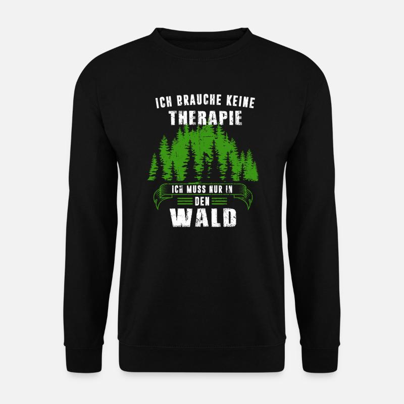 Wald Forstwirt Waldarbeiter Geschenk - Unisex Pullover - Schwarz