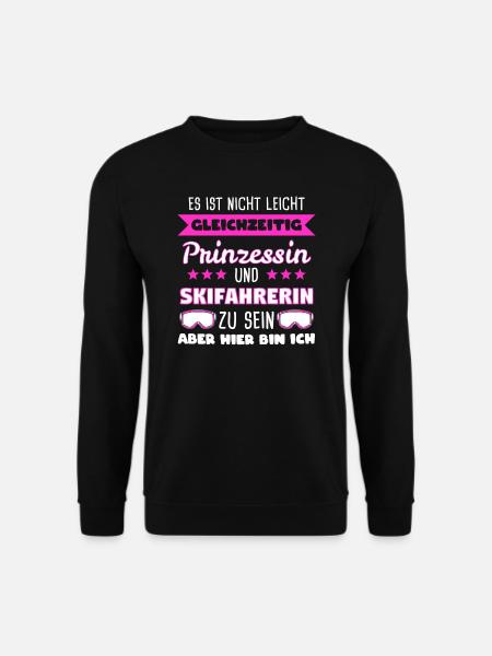 Skifahrer Skifahren Apres Ski Skifahrerin Geschenk - Unisex Pullover - Schwarz