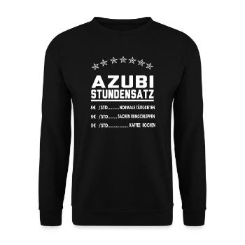 Azubi Azubine Ausbildung Geschenk - Unisex Pullover - Schwarz - Vorne - Alina (178cm) & Michal (187cm)