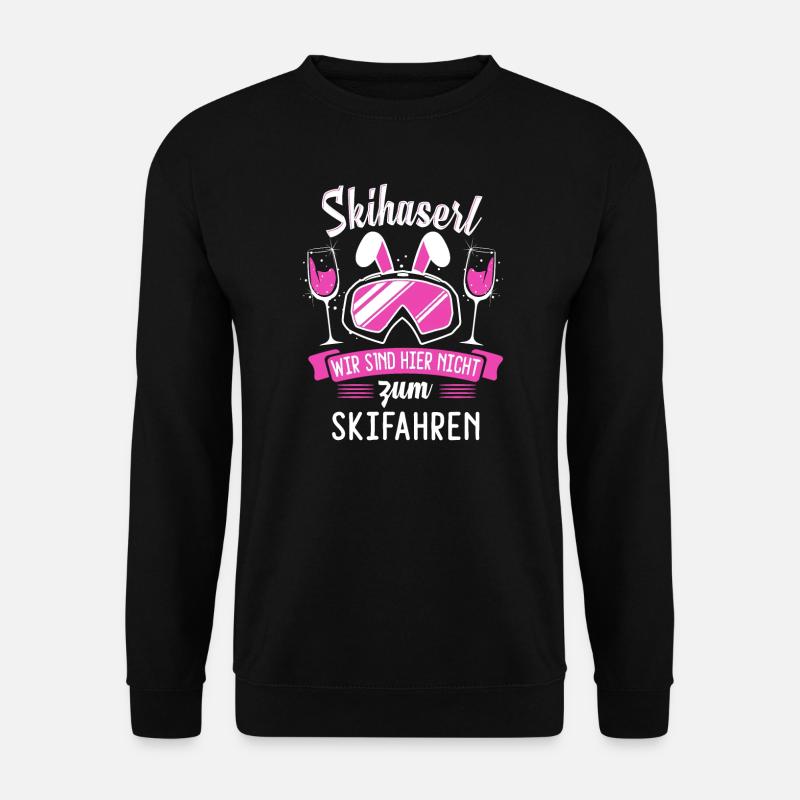 Skihaserl Apres Ski Skihäschen Geschenk - Unisex Pullover - Schwarz