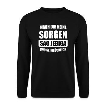 Bosnien Bosnier Jebiga Geschenk - Unisex Pullover - Schwarz - Vorne - Alina (178cm) & Michal (187cm)