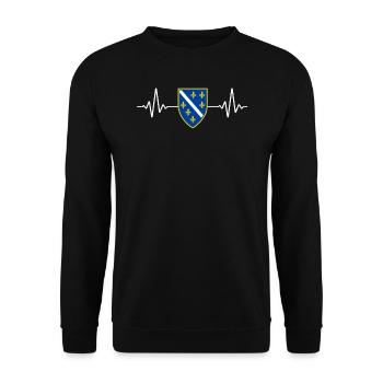 Bosnia Bosnian Yugoslavia Gift - Unisex Sweatshirt - black - Front - Alina (178cm) & Michal (187cm)
